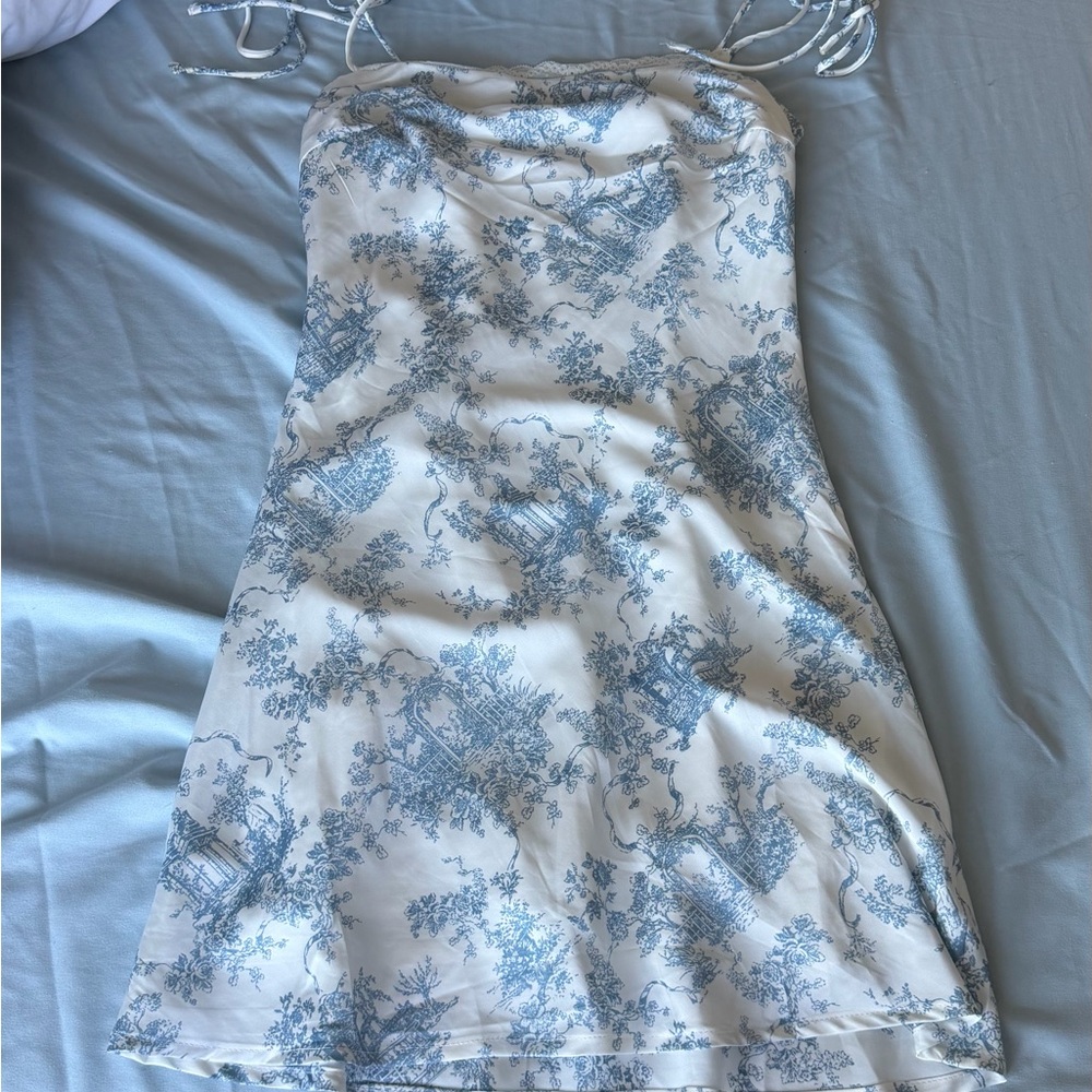 Princess Polly Blue and White Floral Dress